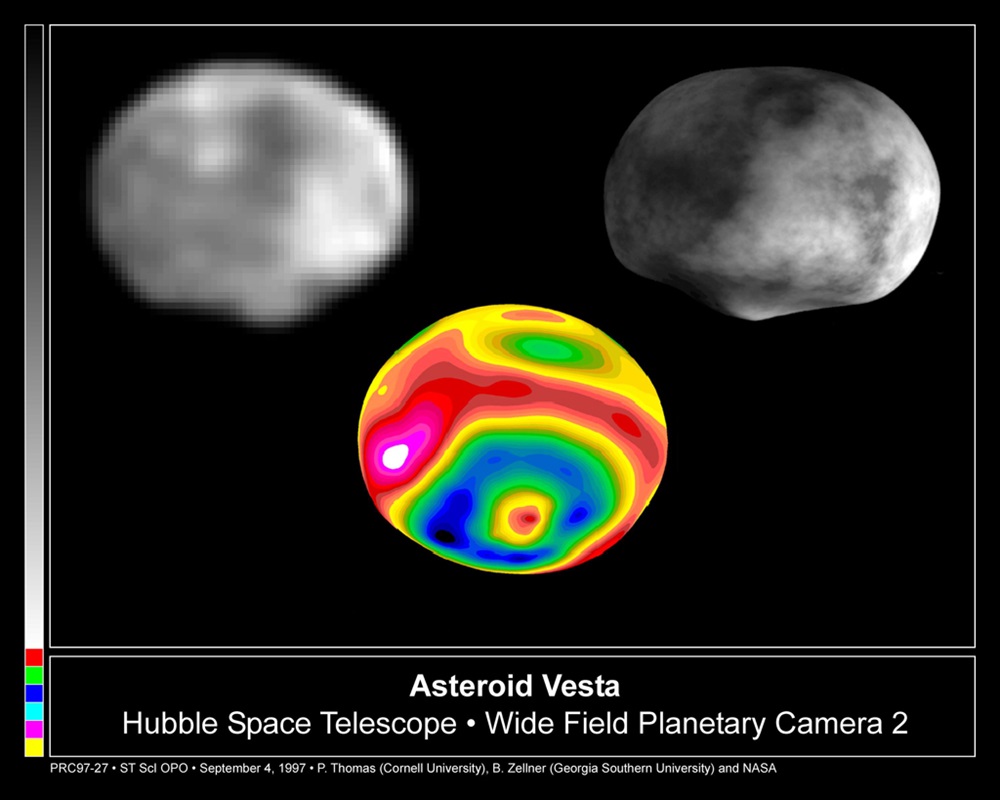 The Hubble Space Telescope's image of asteroid 4 Vesta