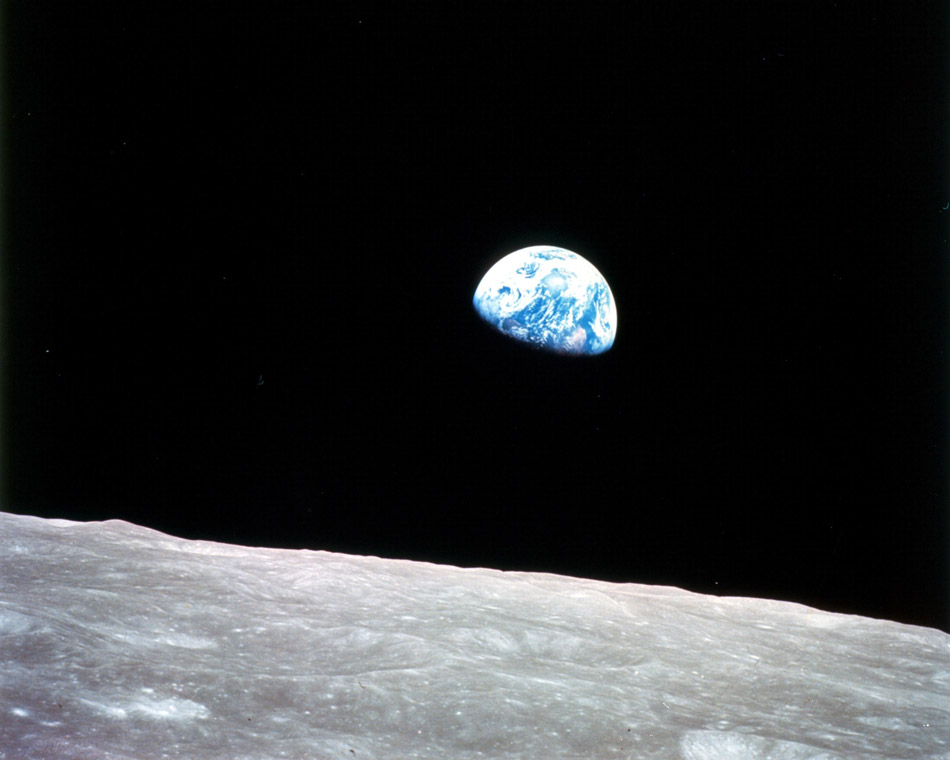 Earth as seen from the moon