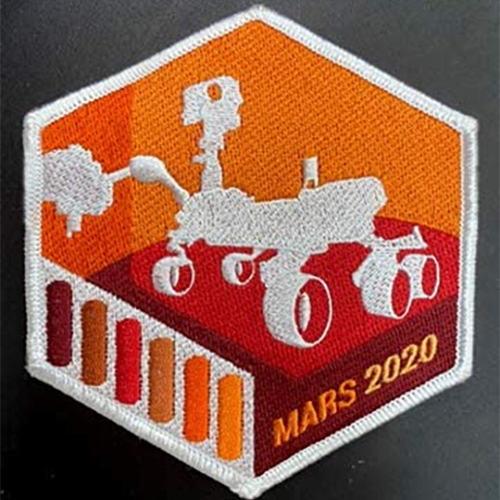 The Mars Perseverance Rover patch showing an illustration of the rover