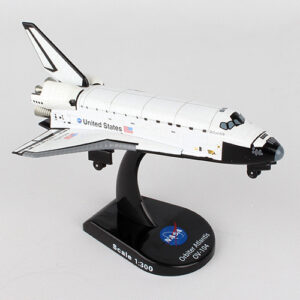 The Orbiter Atlantis Space Shuttle model on a stand